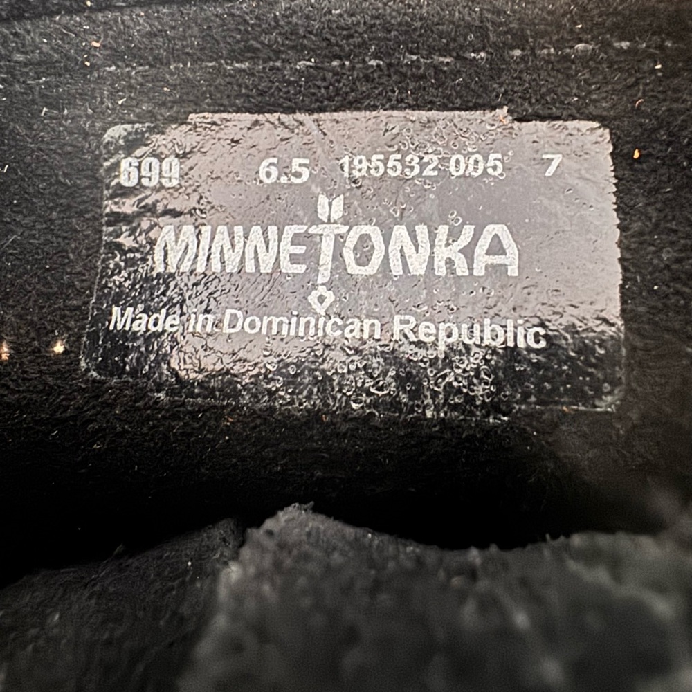 Minnetonka Black Suede Fringe Boots - Picture 6 of 6